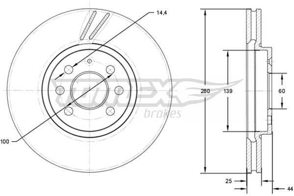 TOMEX Brakes Bremsscheibe